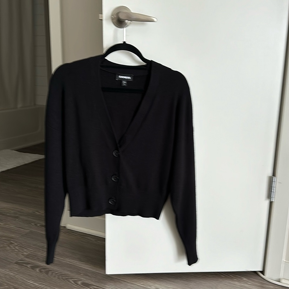Express black cardigan sweater